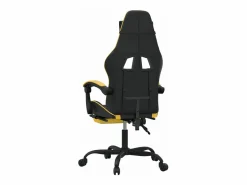Best Silla gaming giratoria reposapiés cuero sintético negro Silla Gaming