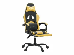 Best Silla gaming giratoria reposapiés cuero sintético negro Silla Gaming