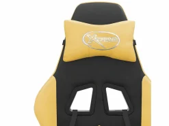 Best Silla gaming giratoria reposapiés cuero sintético negro Silla Gaming