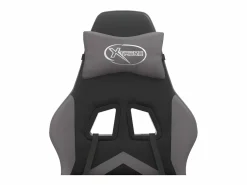 Hot Clicnbuy Silla gaming giratoria y reposapiés cuero sintético negro Gris