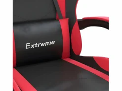New Silla gaming giratoria y reposapiés cuero sintético negro Silla Gaming