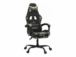 New Silla gaming giratoria y reposapiés cuero sintético Silla Gaming