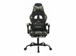 New Silla gaming giratoria y reposapiés cuero sintético Silla Gaming