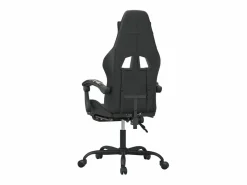 Clicnbuy Silla gaming giratoria y reposapiés cuero sintético