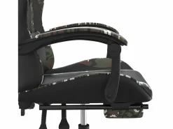 Hot Silla gaming giratoria y reposapiés cuero sintético Silla Gaming