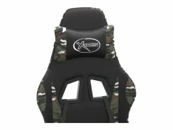 Hot Silla gaming giratoria y reposapiés cuero sintético Silla Gaming