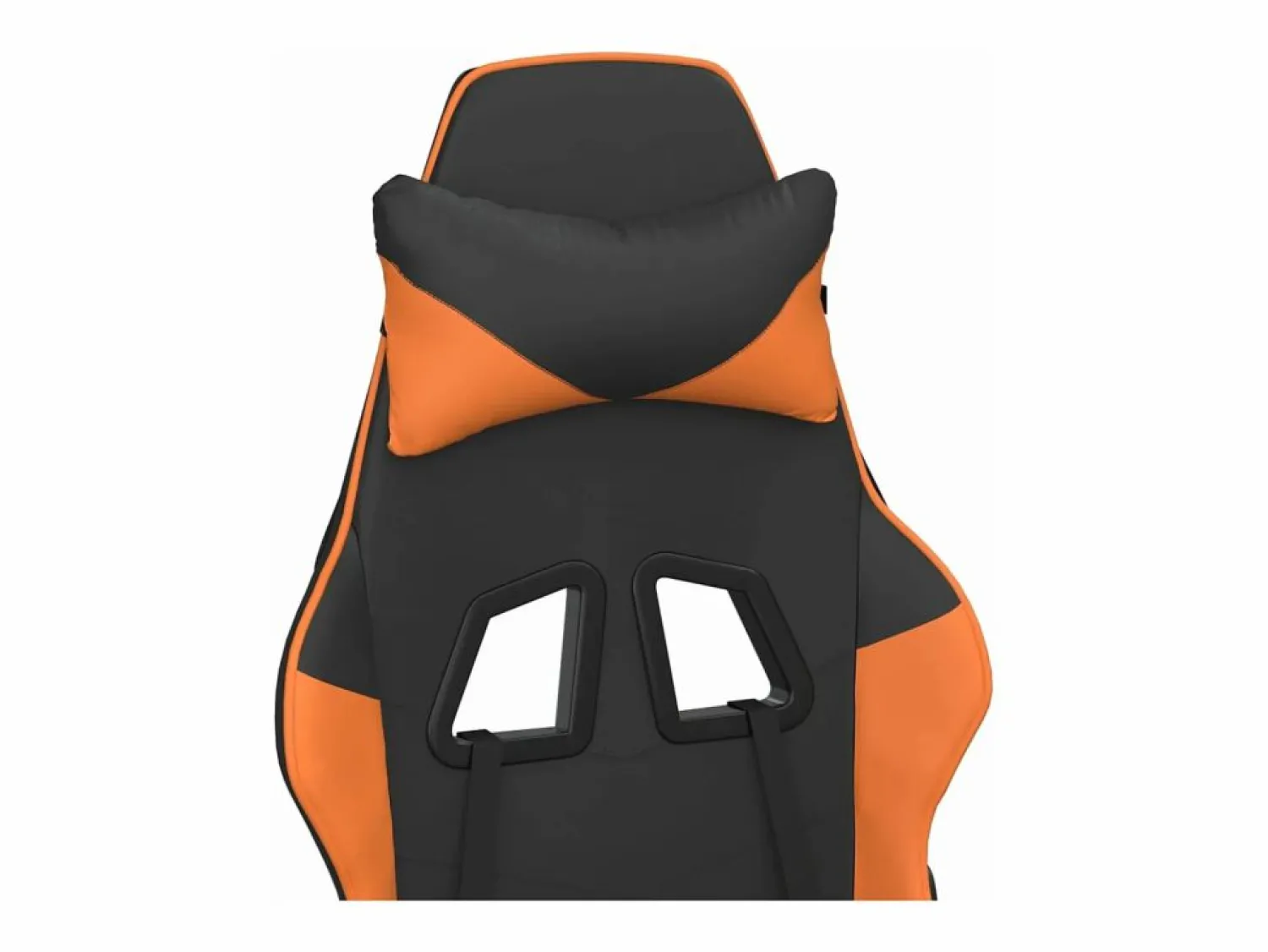 Online Clicnbuy Silla gaming masaje y reposapiés cuero sintético negro Naranja
