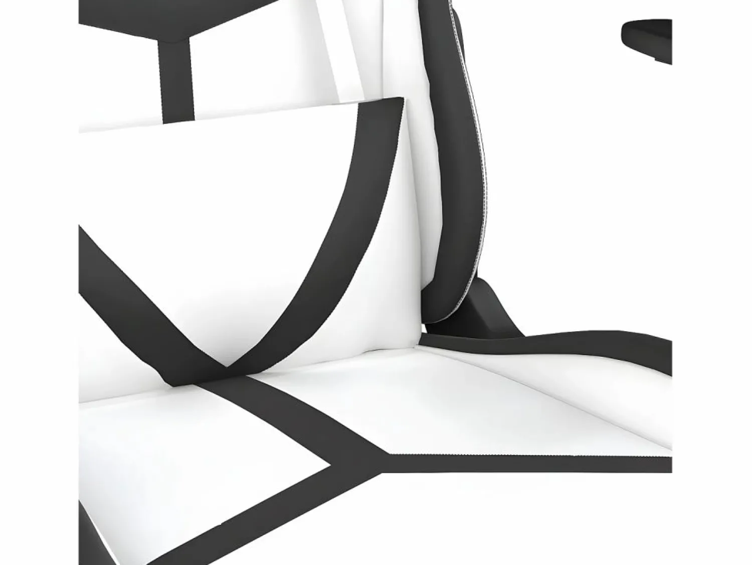 Clicnbuy Silla gaming masaje y reposapiés cuero sintético blanco
