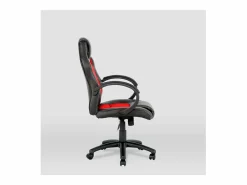 Clearance Silla gaming Olimpia tapizada en piel sintética negro/, 118/127cm(alto) 64.5cm(ancho) Rojo