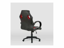 Clearance Silla gaming Olimpia tapizada en piel sintética negro/, 118/127cm(alto) 64.5cm(ancho) Rojo