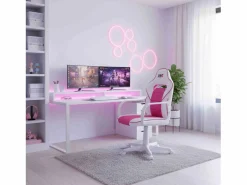 Basic Silla gaming XTR Junior altura regulable símil piel blanco/ 98-108x60x60 cm Adec