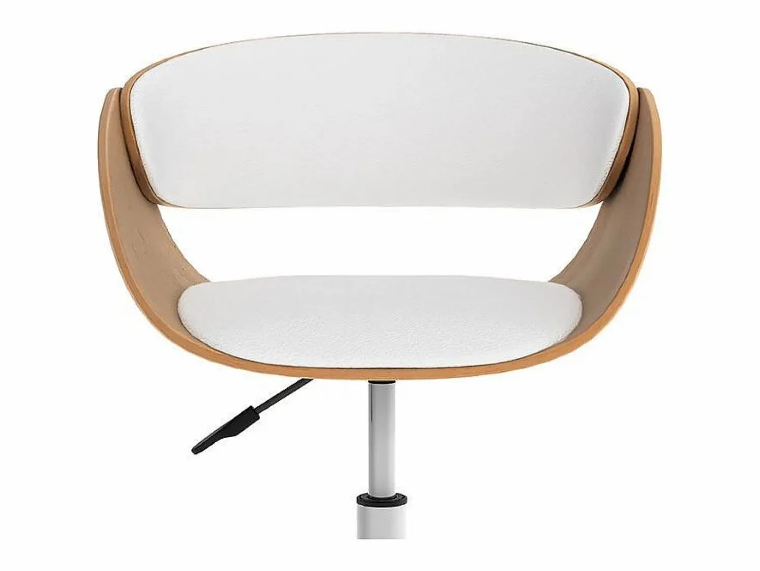 Rendez-Vous Déco Silla giratoria de madera y PU con ruedas - Adelmar