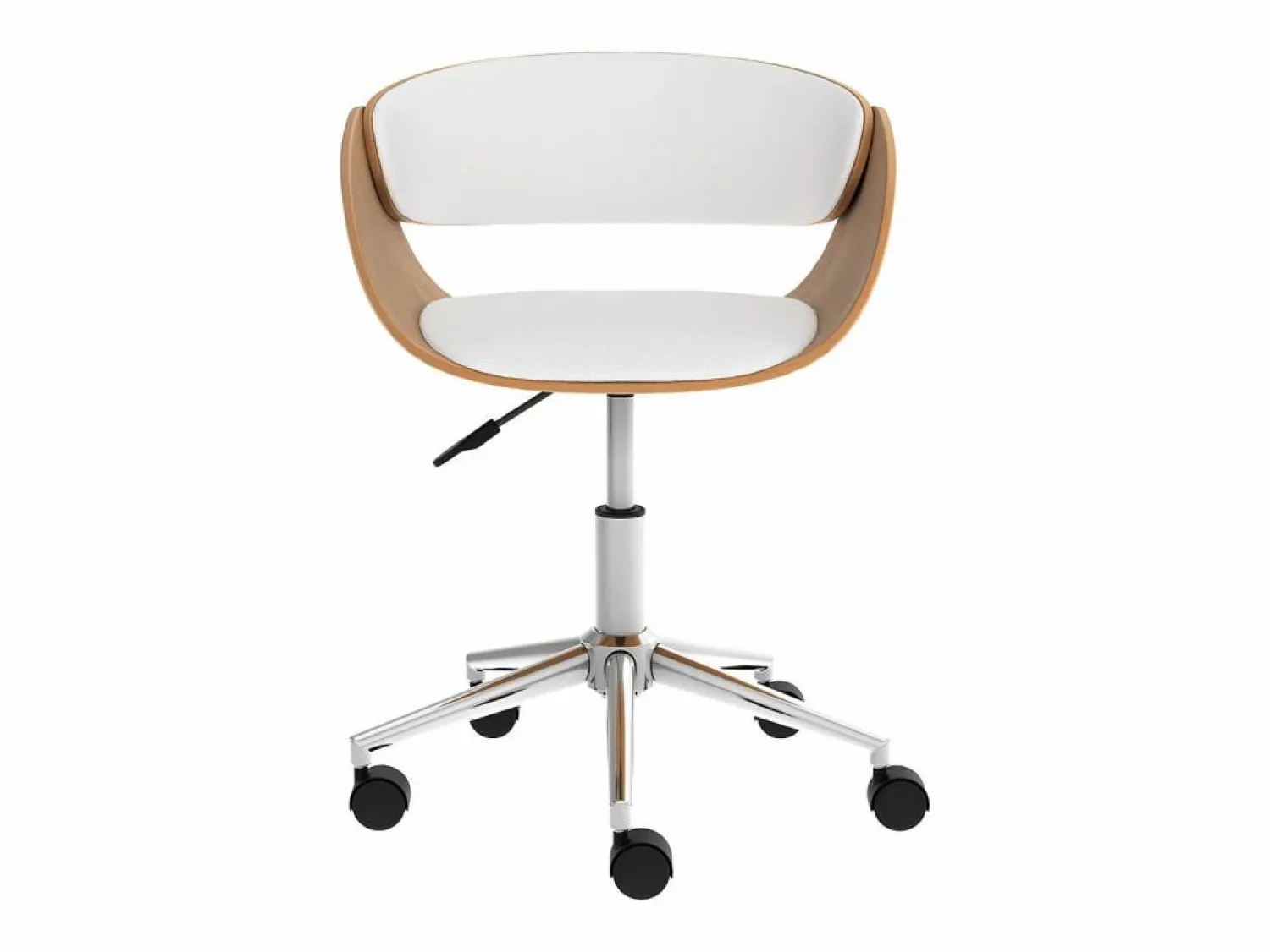 Rendez-Vous Déco Silla giratoria de madera y PU con ruedas - Adelmar