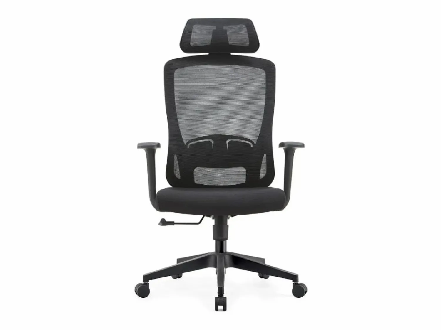Outlet Silla giratoria de oficina ergonómica con reposabrazos, reposacabezas y soporte lumbar, ajustable, silla de escritorio de tela, - ZIK Silla De Oficina