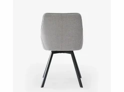 AHD Silla giratoria de tela para salón-comedor de diseño moderno Navya - claro
