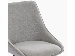 AHD Silla giratoria de tela para salón-comedor de diseño moderno Navya - claro