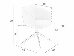 Sale Silla giratoria tela claro 4133 Silla De Escritorio