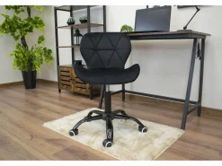 Best Silla giratoria Valora NOTO de terciopelo , ergonómica para oficina Negro