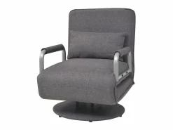 Silla giratoria y sofá cama tela oscuro ES77608