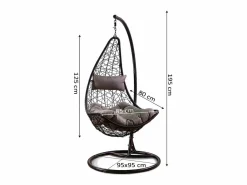 Outlet Silla Mecedora Colgante XN. Muebles de Jardin o Terraza Sillón Colgante