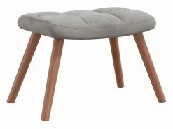 vidaxl Silla mecedora con reposapiés terciopelo claro