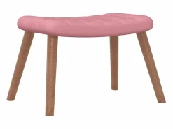 vidaxl Silla mecedora con reposapiés terciopelo