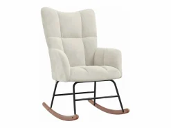vidaxl Silla mecedora con reposapiés terciopelo