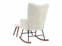 vidaxl Silla mecedora con reposapiés terciopelo