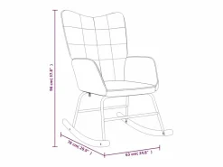 vidaxl Silla mecedora con reposapiés tela claro