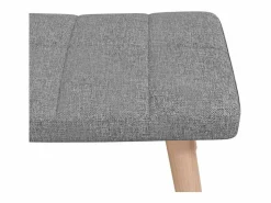 vidaxl Silla mecedora con reposapiés tela claro