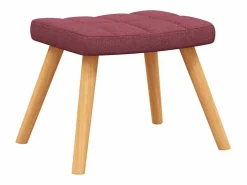Sale Silla mecedora con reposapiés tela tinto Sillón Balancín