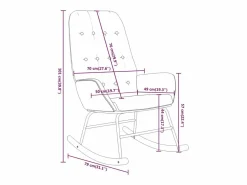 Online vidaxl Silla mecedora de tela claro Gris