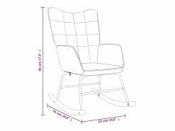 vidaxl Silla mecedora de tela gris taupe