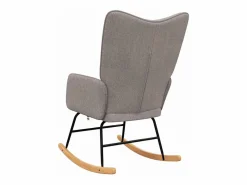 vidaxl Silla mecedora de tela gris taupe