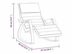 Outlet Silla mecedora de tela claro Sillón Balancín