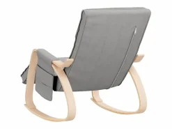 Clearance Silla mecedora de tela claro ES92034 Gris