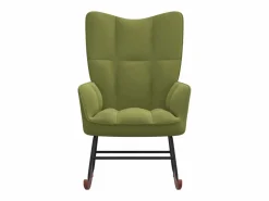 New Silla mecedora de terciopelo claro ES66122 Sillón Balancín