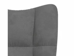 vidaxl Silla mecedora de terciopelo oscuro