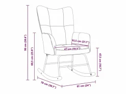 Sale vidaxl Silla mecedora de terciopelo oscuro Verde