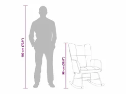 Discount vidaxl Silla mecedora de terciopelo Rosa