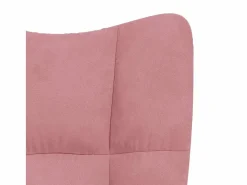 Discount vidaxl Silla mecedora de terciopelo Rosa