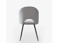 AHD Silla moderna de terciopelo y acolchada para salón-comedor y cocina Zarda -