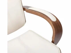 Silla oficina con reposacabezas cuero sintético madera Silla De Escritorio