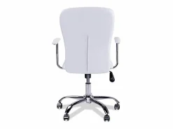 Silla oficina escritorio blanca polipiel