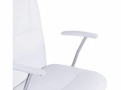 Silla oficina escritorio blanca polipiel