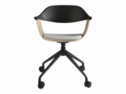 Clearance Silla oficina giratoria tela claro y pvc negro 4130 Silla De Escritorio