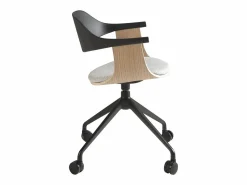Clearance Silla oficina giratoria tela claro y pvc negro 4130 Silla De Escritorio