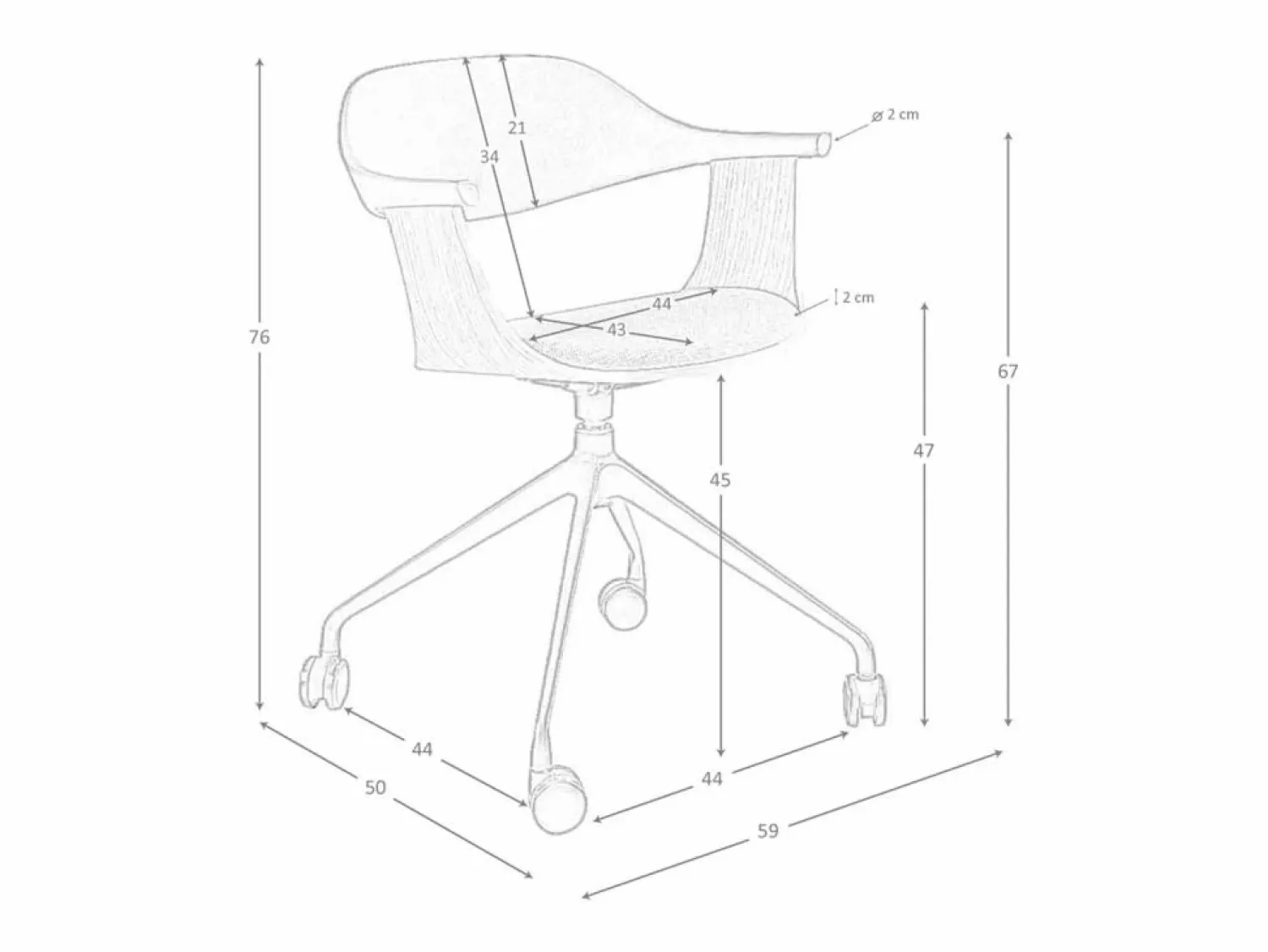 Clearance Silla oficina giratoria tela claro y pvc negro 4130 Silla De Escritorio