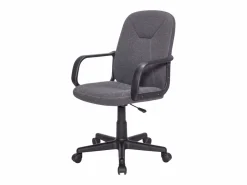 Silla Oficina Antracita con Ruedas, Reposabrazos y Regulable 57x103x46 cm