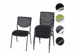 MCW Silla para visitas H401 Apilable (juego de 4), asiento , pies s